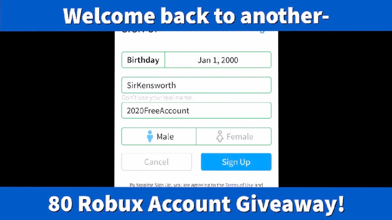 Free Roblox Usernames And Passwords With Robux